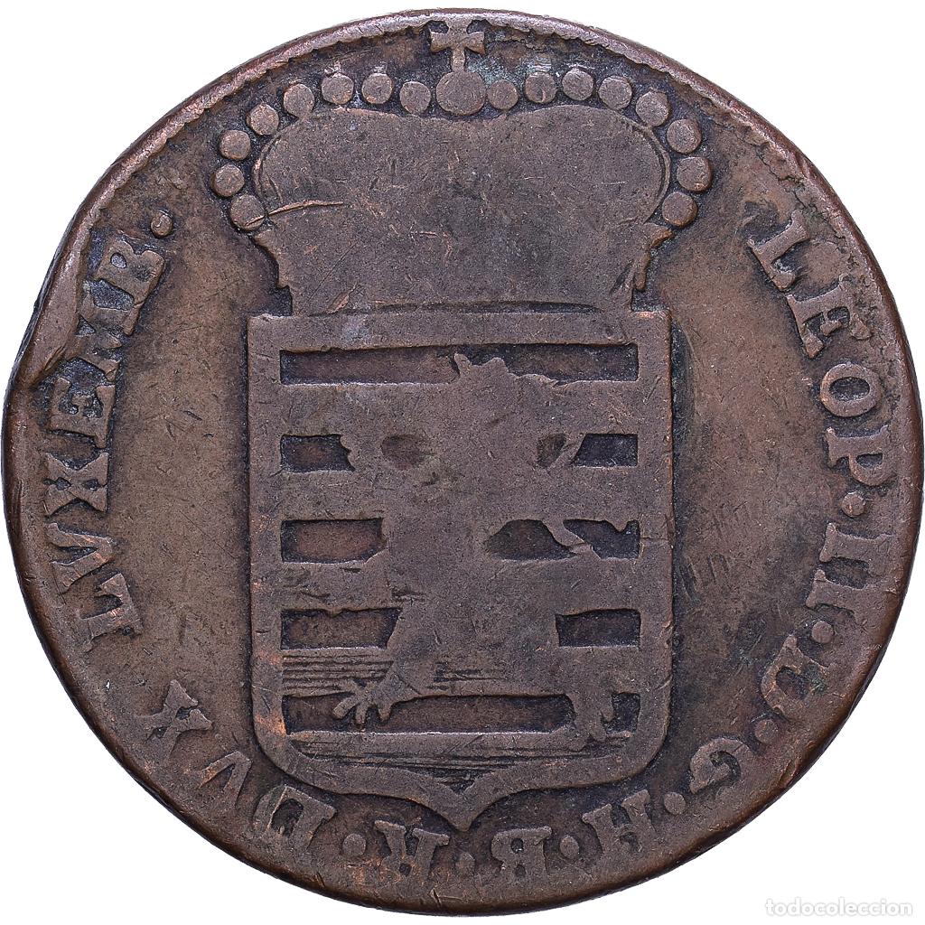 Monedas antiguas de Europa: [#1530557] Moneda, Luxemburgo, Leopold II, Sol, 1790, G, MBC, Cobre, KM:15