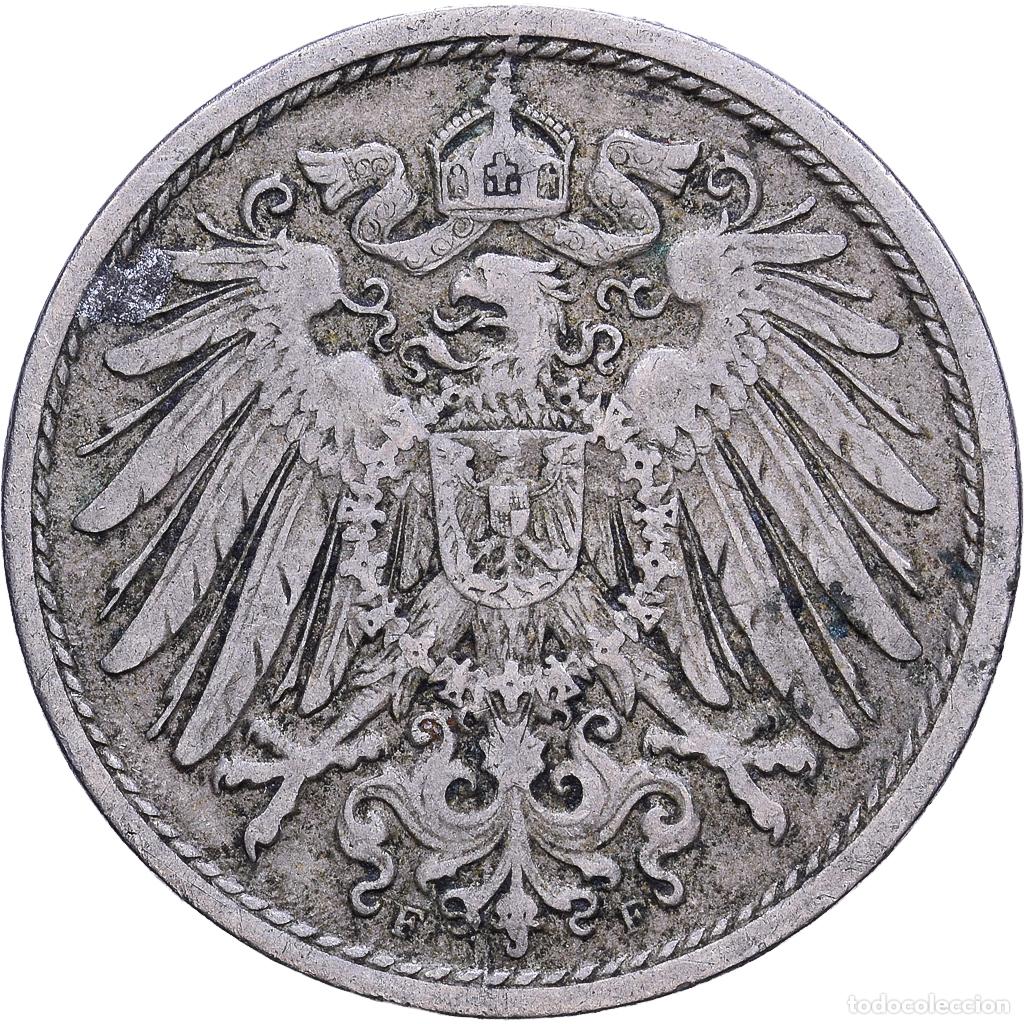 Monedas antiguas de Europa: [#1530700] ALEMANIA - IMPERIO, Wilhelm II, 10 Pfennig, 1905, STATE MINT OF STUTTGART, Cobre