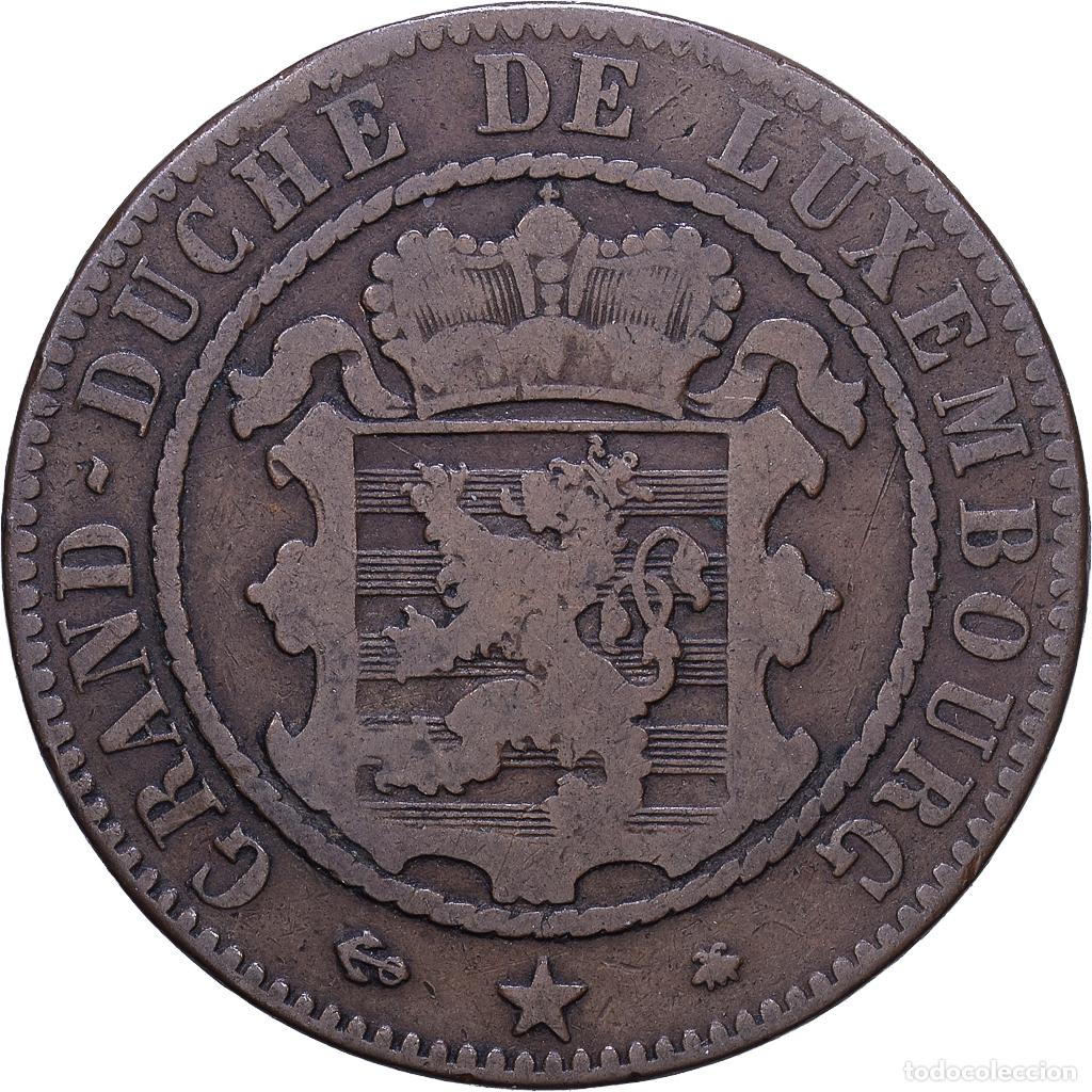 Monedas antiguas de Europa: [#1530571] Luxemburgo, 10 Centimes, 1865, Luxembourg, Bronce, BC+