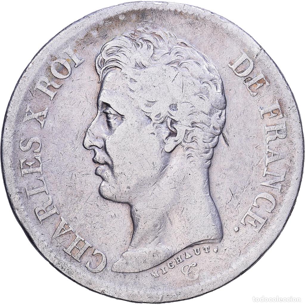 Monedas antiguas de Europa: [#1531298] Francia, 5 Francs, Charles X, 1826, Limoges, Plata, BC+, Gadoury:643, KM:720.6