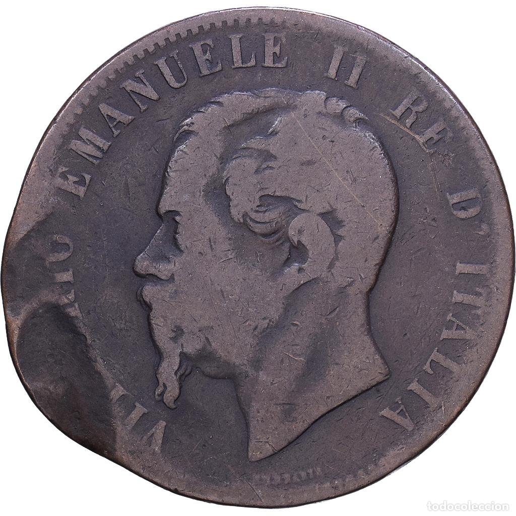 Moedas antigas da Europa: [#1530632] Italia, Vittorio Emanuele II, 10 Centesimi, 1867, Bruxelles, Cobre, BC+, KM:11