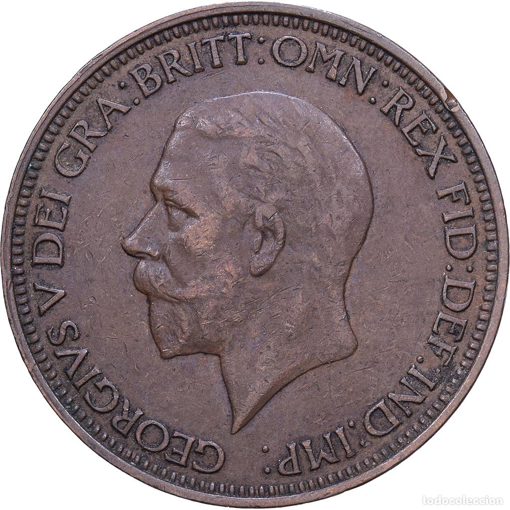 Monedas antiguas de Europa: [#1530772] Gran Breta&ntilde;a, George V, 1/2 Penny, 1934, Bronce, BC+, KM:837