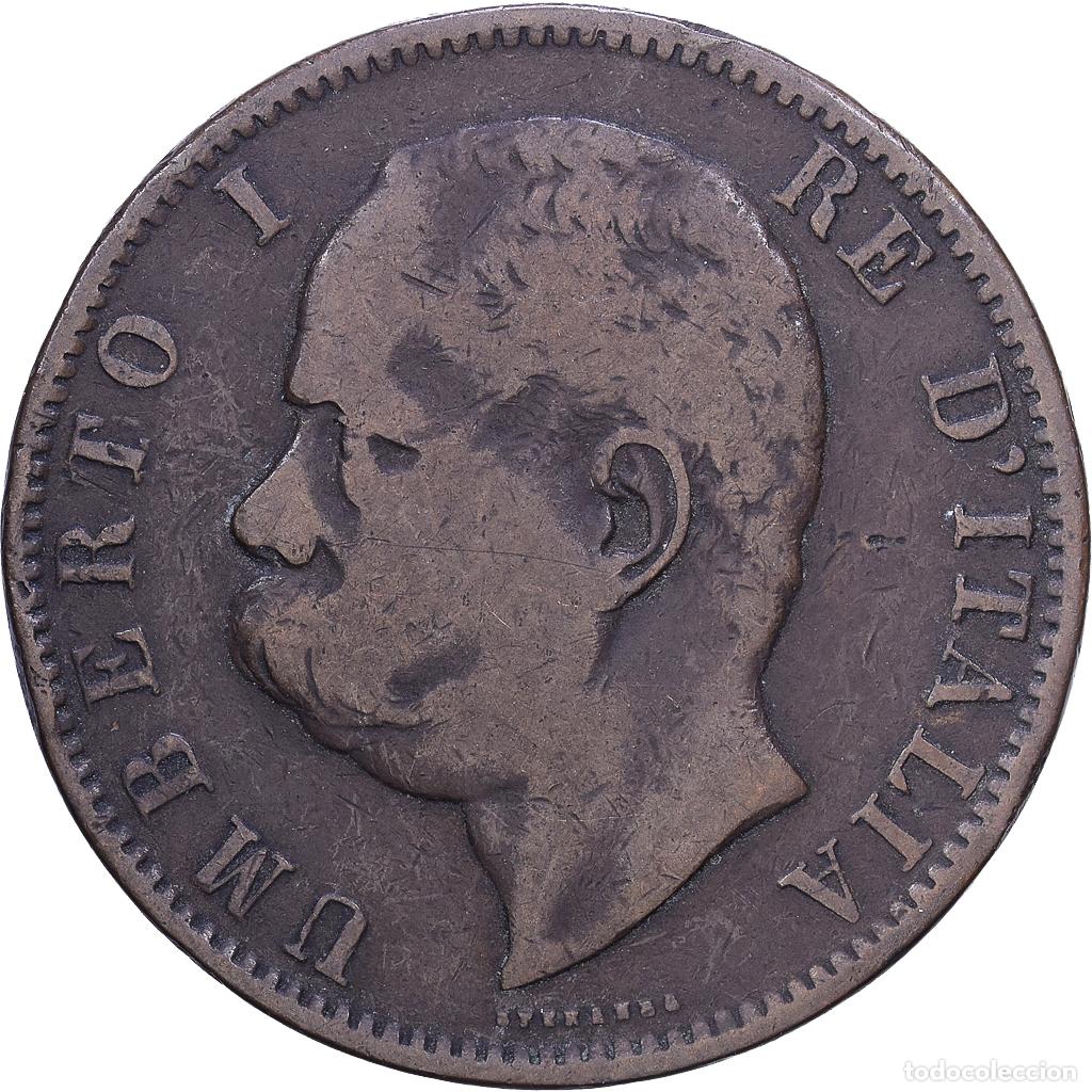 Monedas antiguas de Europa: [#1530639] Italia, Umberto I, 10 Centesimi, 1894, Heaton, Cobre, BC+, KM:27.2