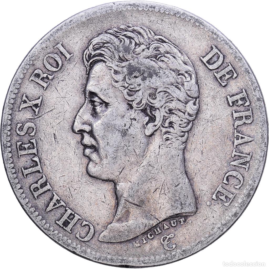 Monedas antiguas de Europa: [#1531293] Francia, Charles X, 5 Francs, 1826, Paris, Plata, MBC, Gadoury:643, KM:720.1