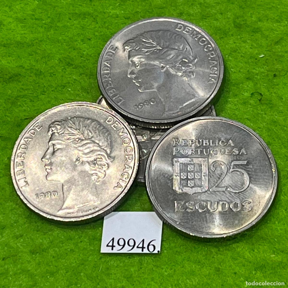Monedas antiguas de Europa: Portugal 25 escudos 1980, una moneda, Corea, 49946 4