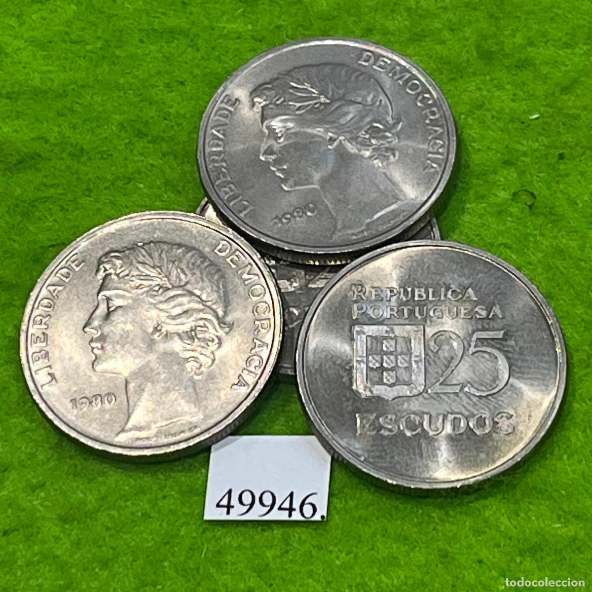 Monedas antiguas de Europa: Portugal 25 escudos 1980, una moneda, 49946 2