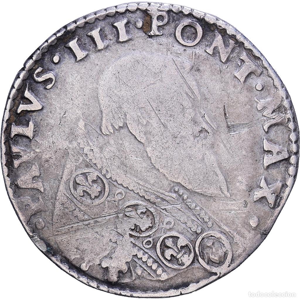 Monedas antiguas de Europa: [#1548049] Papal States, Paul III, Bianco, 1534-1549, Bologna, Plata, BC+