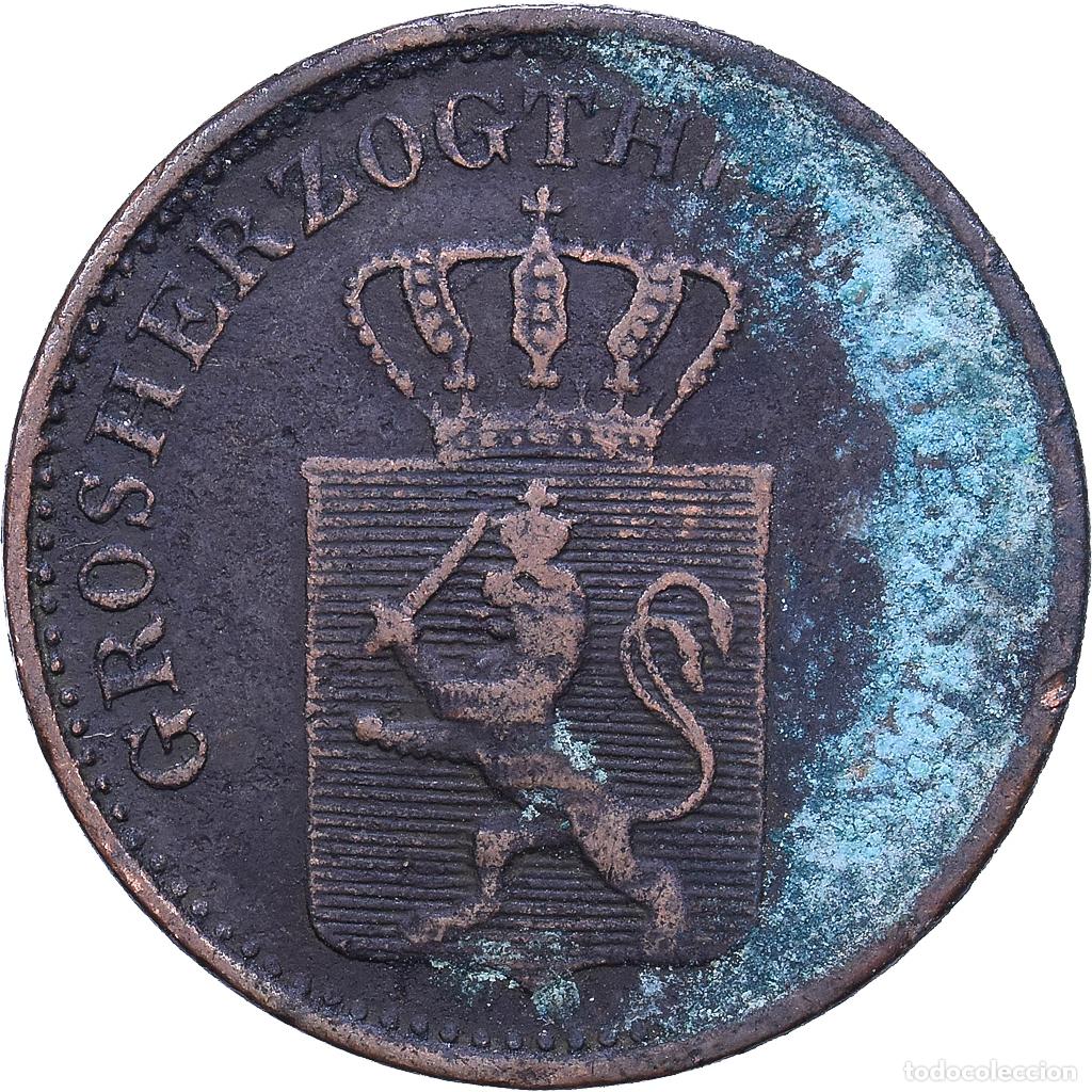Monedas antiguas de Europa: [#1530797] Estados alemanes, HESSE-DARMSTADT, Ludwig III, Pfennig, 1869, Cobre, BC, KM:337