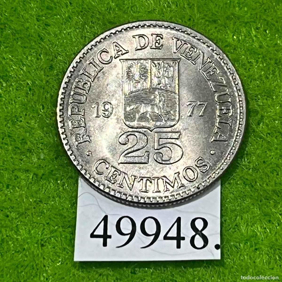 Monedas antiguas de Europa: Venezuela 25 c&eacute;ntimos 1977 - Foto 2