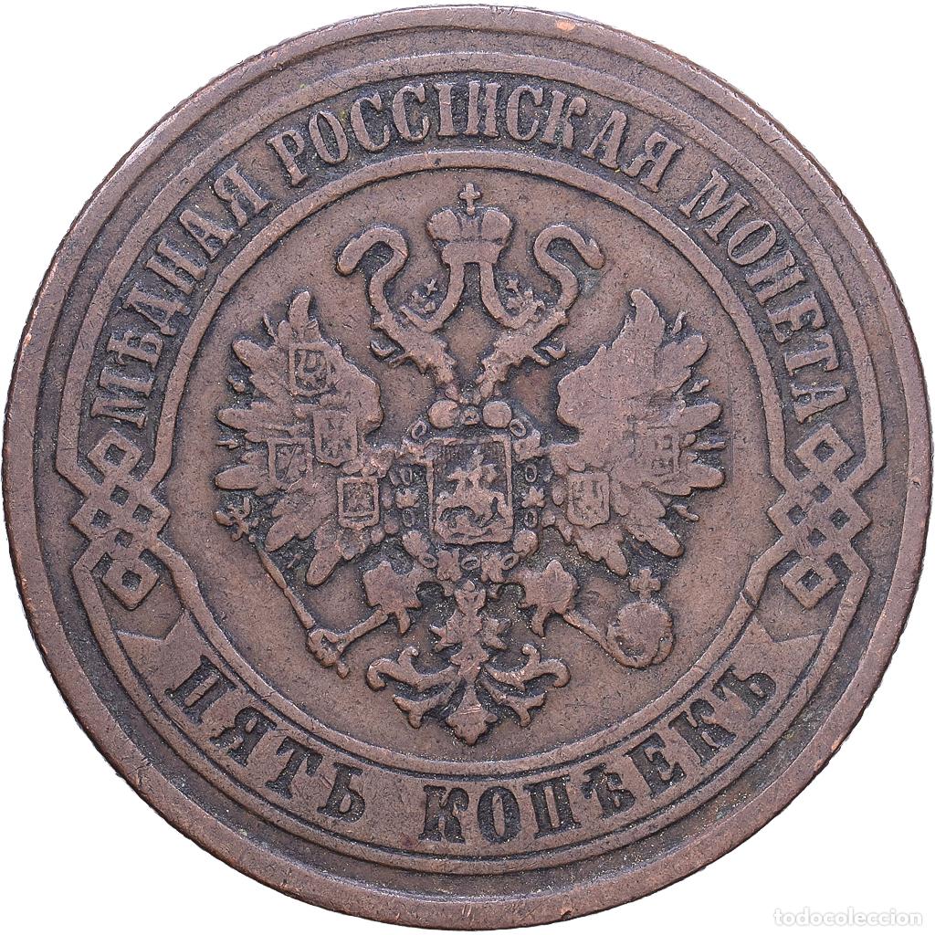 Monedas antiguas de Europa: [#1530780] Rusia, Alexander II, 5 Kopeks, 1873, Ekaterinbourg, Cobre, BC+, KM:12.1