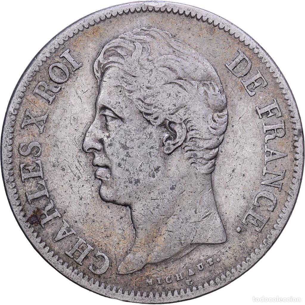 Monedas antiguas de Europa: [#1531297] Francia, 5 Francs, Charles X, 1829, Paris, Plata, BC+, KM:728.1