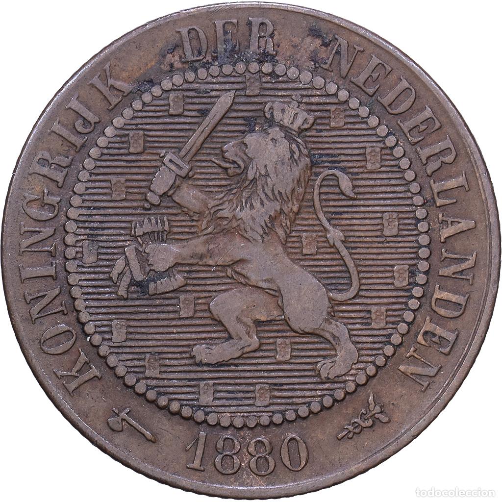 Monedas antiguas de Europa: [#1530803] Pa&iacute;ses Bajos, William III, 2-1/2 Cent, 1880, Utrecht, Bronce, BC+, KM:108.1