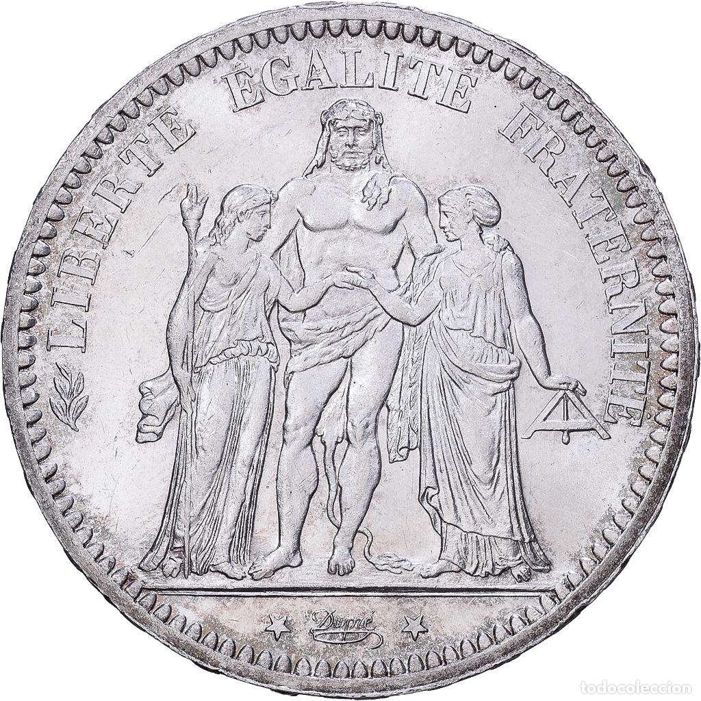 Monedas antiguas de Europa: [#1531278] Francia, Hercule, 5 Francs, 1873, Paris, MBC+, Plata, KM:820.1, Gadoury:745a