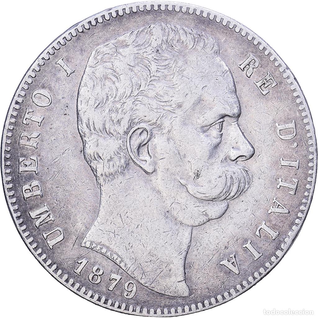 Monedas antiguas de Europa: [#1531309] Italia, Umberto I, 5 Lire, 1879, Rome, Plata, BC+, KM:20