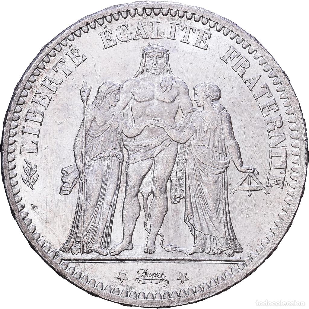 Monedas antiguas de Europa: [#1531279] Francia, Hercule, 5 Francs, 1873, Paris, MBC+, Plata, KM:820.1, Gadoury:745a