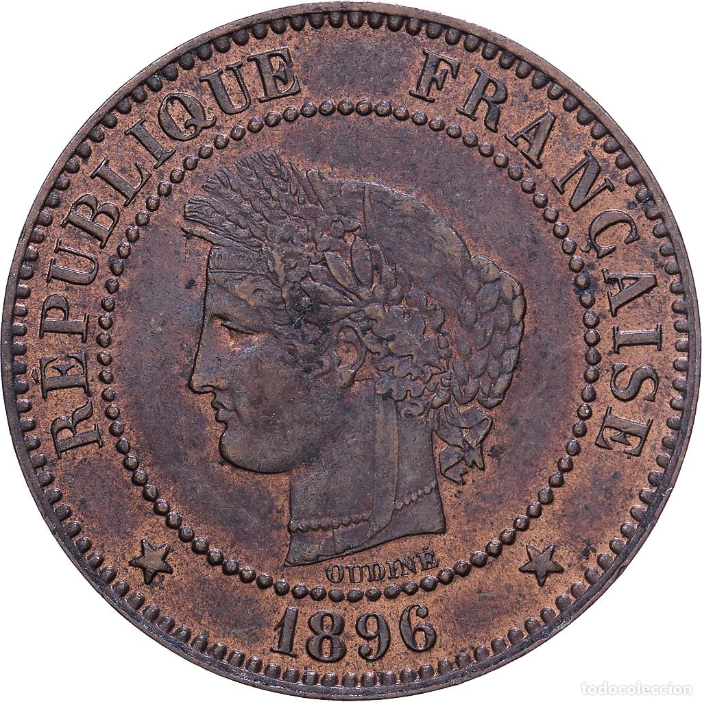 Monedas antiguas de Europa: [#1530680] Francia, 2 Centimes, C&eacute;r&egrave;s, 1896, Paris, Bronce, MBC, Gadoury:105