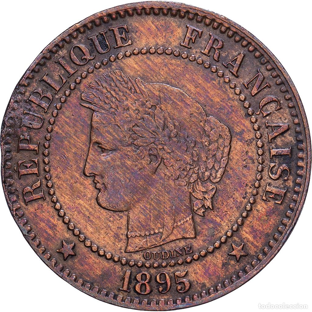 Monedas antiguas de Europa: [#1530681] Francia, 2 Centimes, C&eacute;r&egrave;s, 1895, Paris, Bronce, BC+, Gadoury:105