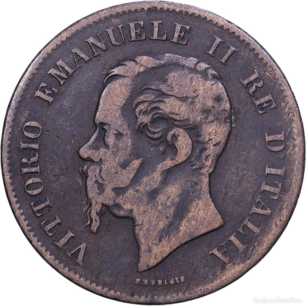 Monedas antiguas de Europa: [#1530832] Italia, Vittorio Emanuele II, 5 Centesimi, 1862, Naples, Cobre, MBC, KM:3.3