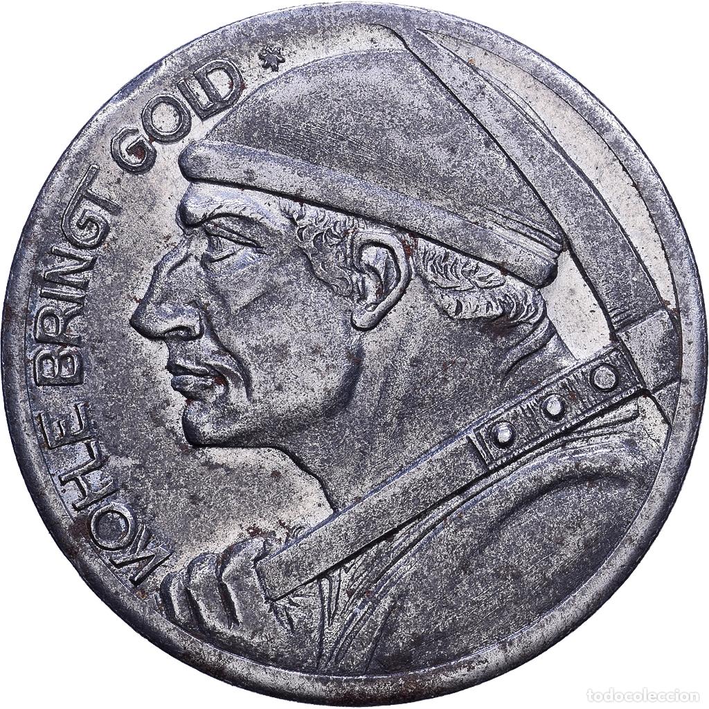 Monedas antiguas de Europa: [#1530689] Alemania, Stadt D&uuml;ren, 1/2 Mark, 1919, MBC, Hierro