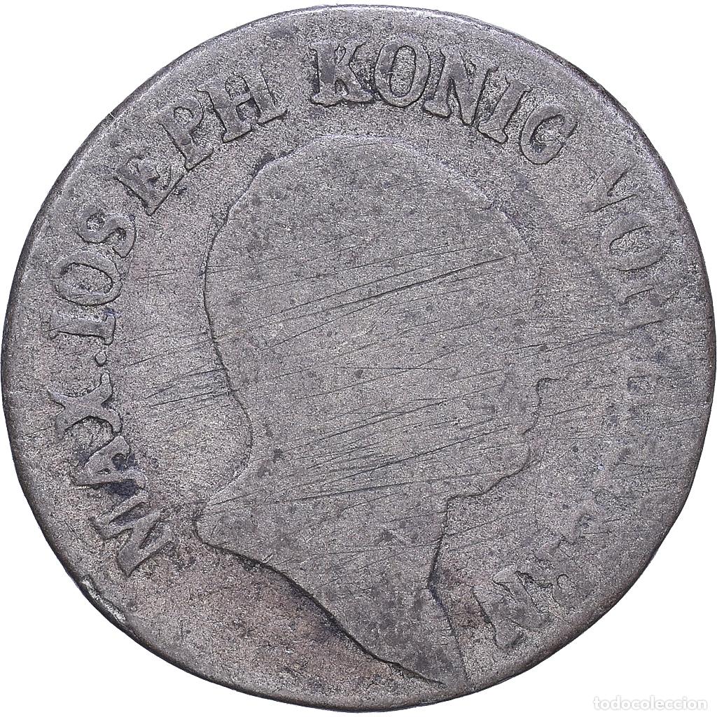 Monedas antiguas de Europa: [#1530590] Estados alemanes, BAVARIA, Maximilian IV, Josef, 6 Kreuzer, 1810, Plata, BC