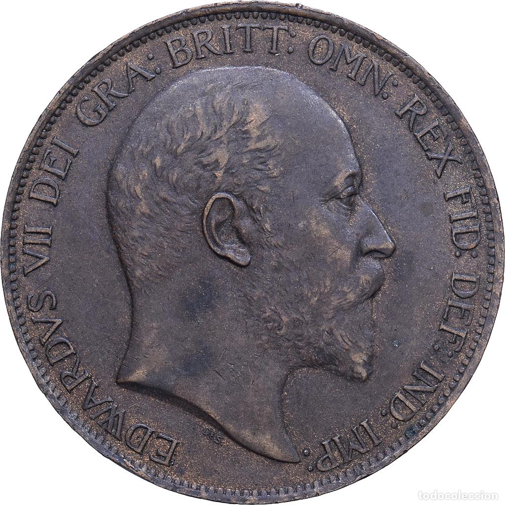Monedas antiguas de Europa: [#1530734] Gran Breta&ntilde;a, Edward VII, Penny, 1902, Bronce, MBC, KM:794.2