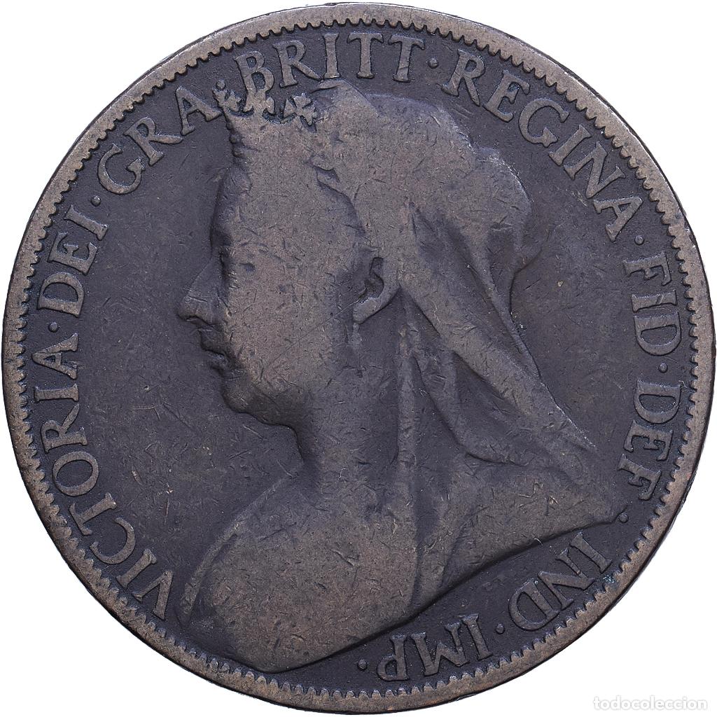 Monedas antiguas de Europa: [#1530738] Gran Breta&ntilde;a, Victoria, Penny, 1900, London, Bronce, BC+, KM:790