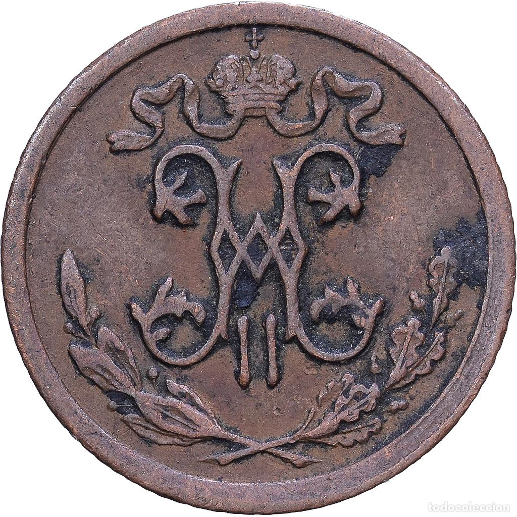 Monedas antiguas de Europa: [#1531029] Rusia, Nicholas II, 1/2 Kopek, 1909, Saint Petersburg, Cobre, BC+, KM:48.1