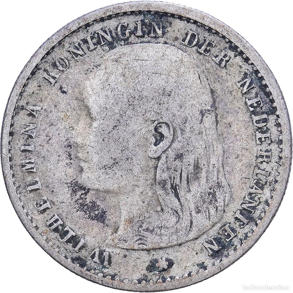 Monedas antiguas de Europa: [#1530860] Pa&iacute;ses Bajos, Wilhelmina I, 10 Cents, 1896, Plata, BC, KM:116