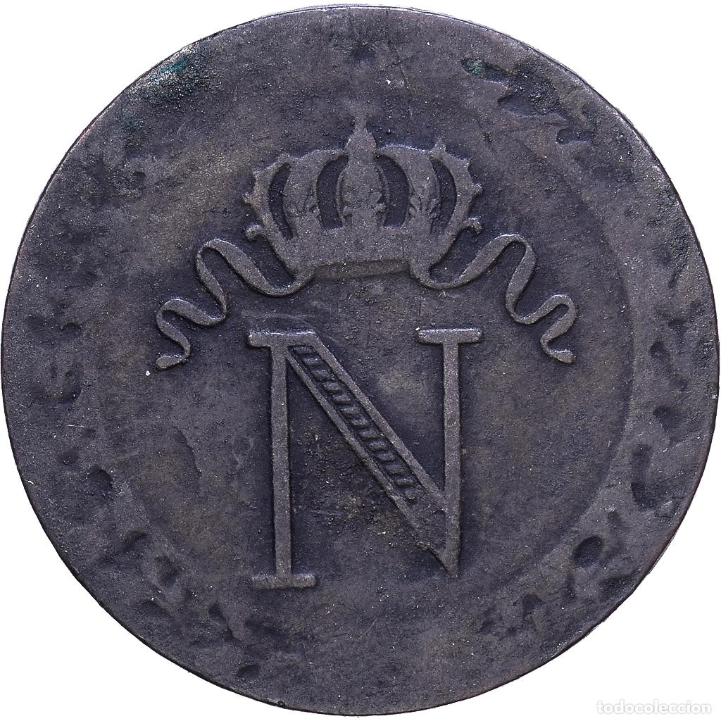 Monedas antiguas de Europa: [#1530596] Francia, 10 Centimes, Napol&eacute;on I, 1808, Strasbourg, Vell&oacute;n, BC+, Gadoury:190