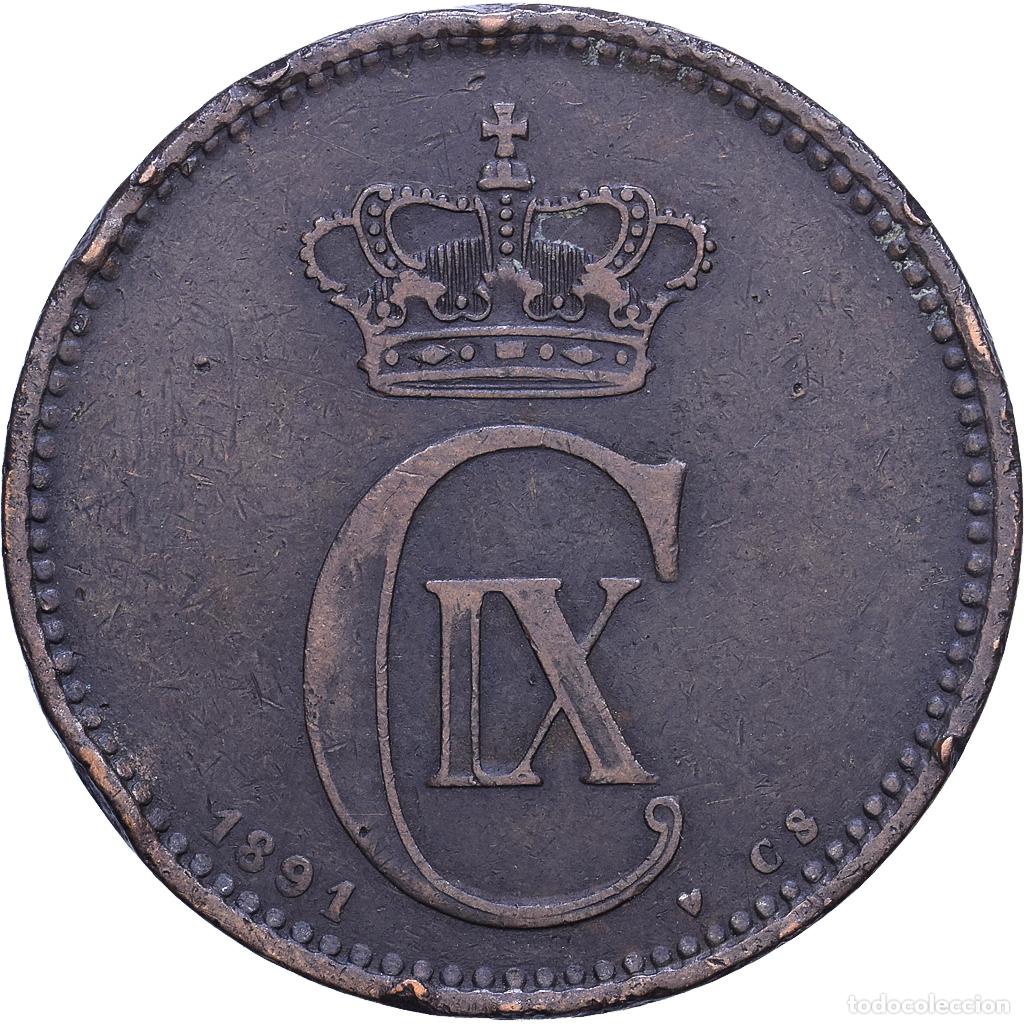 Monedas antiguas de Europa: [#1530766] Moneda, Dinamarca, Christian IX, 5 &Ouml;re, 1891, BC+, Bronce, KM:794.1