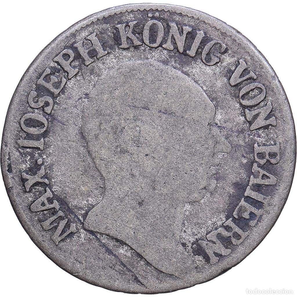 Monedas antiguas de Europa: [#1530768] Estados alemanes, BAVARIA, Maximilian IV, Josef, 6 Kreuzer, 1807, Munich, Plata