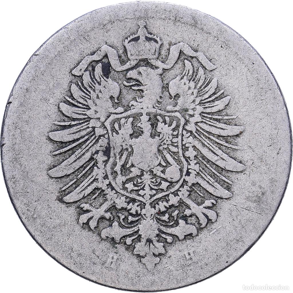 Monedas antiguas de Europa: [#1530625] ALEMANIA - IMPERIO, Wilhelm I, 5 Pfennig, 1876, Darmstadt, Cobre - n&iacute;quel, BC+