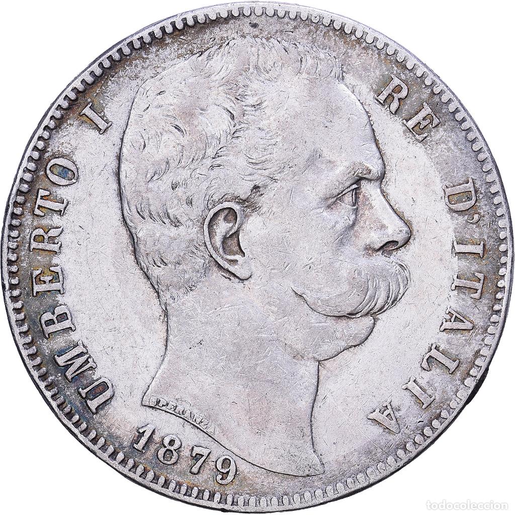Monedas antiguas de Europa: [#1531310] Italia, Umberto I, 5 Lire, 1879, Rome, Plata, BC+, KM:20