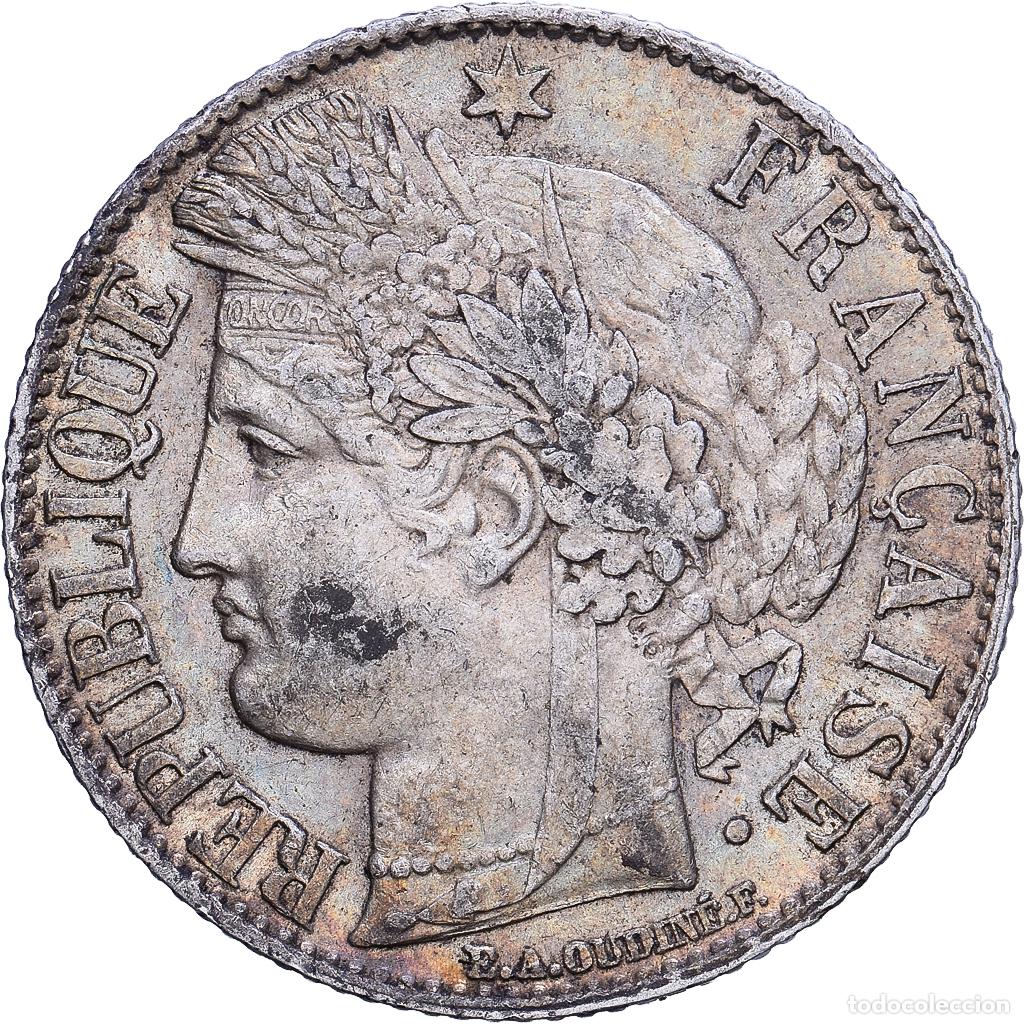 Monedas antiguas de Europa: [#1531223] Francia, Franc, C&eacute;r&egrave;s, 1888, Paris, Plata, MBC+, KM:822.1