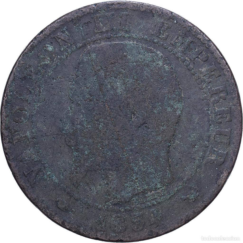 Monedas antiguas de Europa: [#1530653] Francia, Napoleon III, 5 Centimes, 1854, Lille, Bronce, BC, Gadoury:152