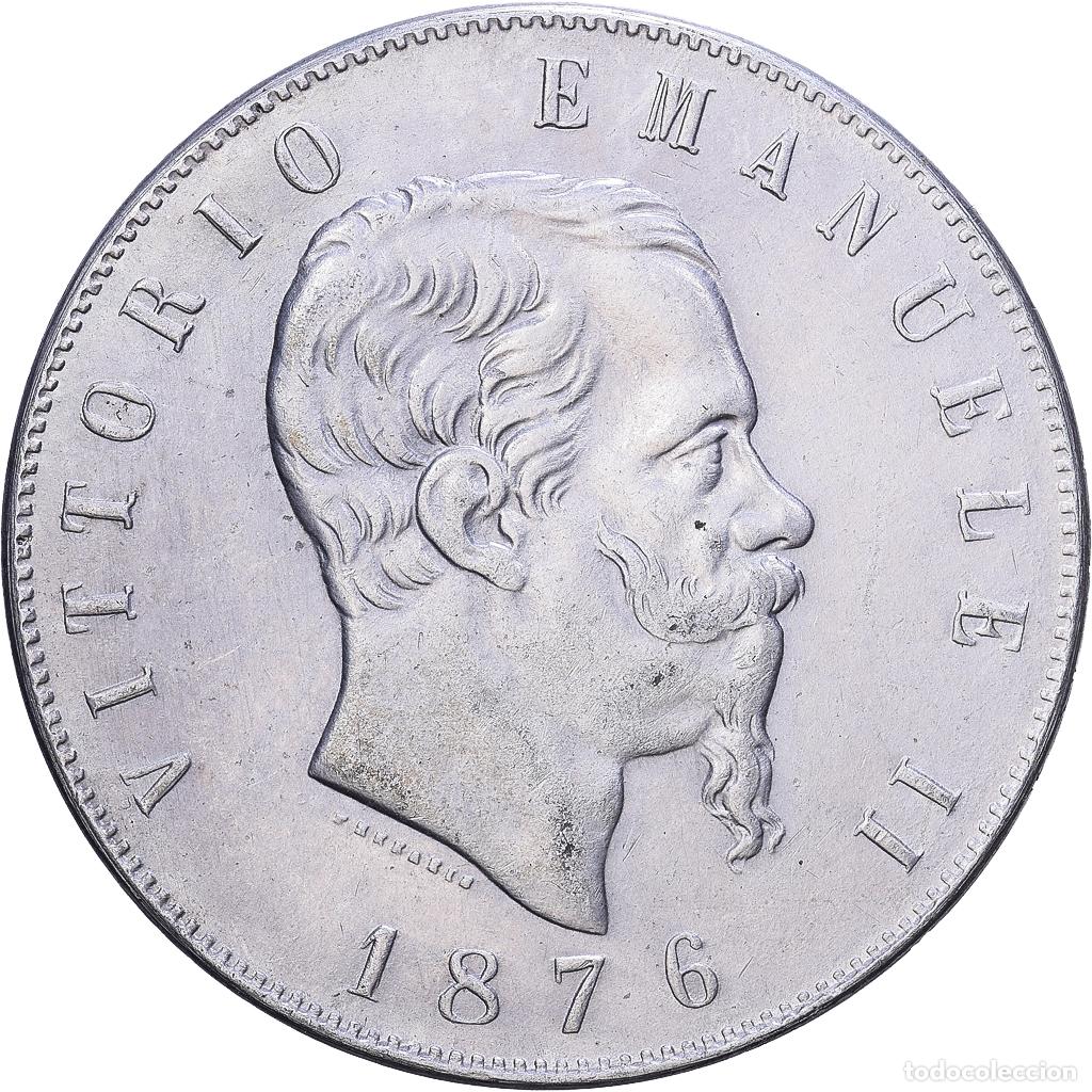 Monete antiche di Europa: [#1531307] Italia, Vittorio Emanuele II, 5 Lire, 1876, Milan, Plata, MS63, KM:8.4