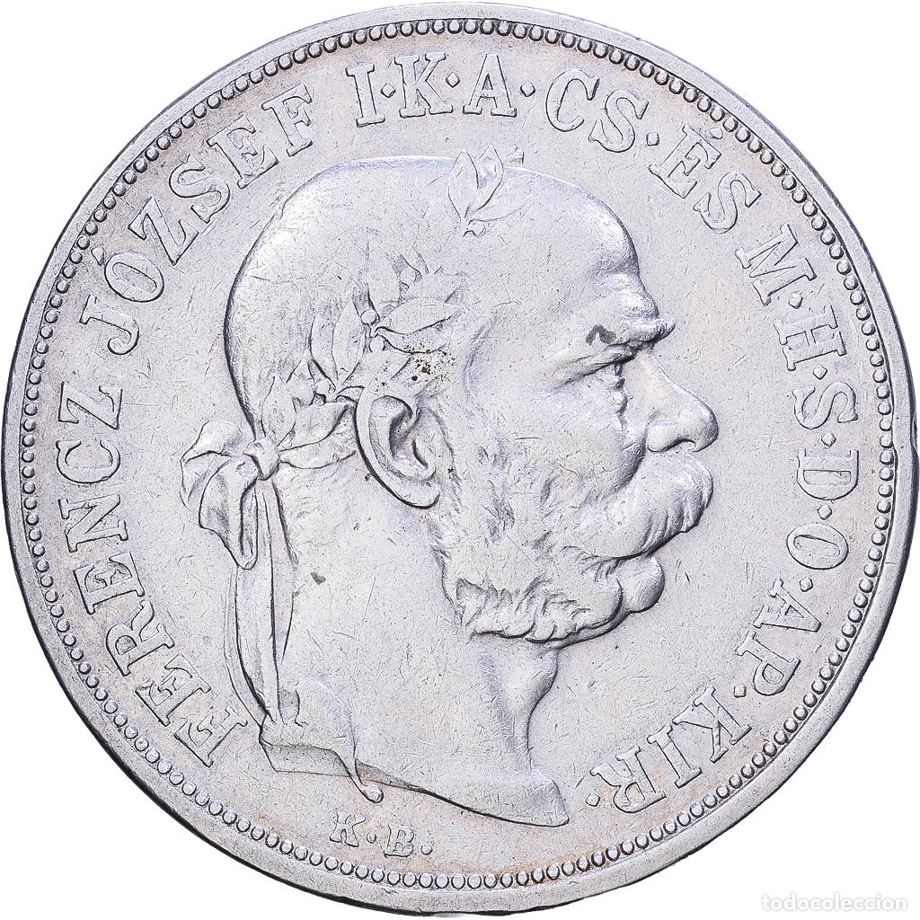 Monnaies anciennes de Europe: [#1531311] Hungr&iacute;a, Franz Joseph I, 5 Korona, 1900, Kremnica, Plata, MBC, KM:488