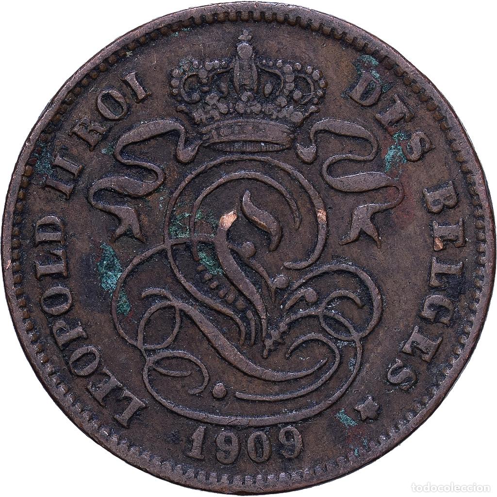 Monedas antiguas de Europa: [#1530575] B&eacute;lgica, 2 Centimes, 1909, Cobre, MBC, KM:36