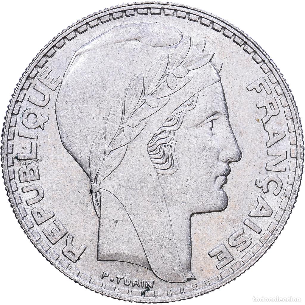 Monedas antiguas de Europa: [#1531195] Francia, 20 Francs, Turin, 1933, Paris, Rameaux longs, Plata, MBC+, Gadoury:852