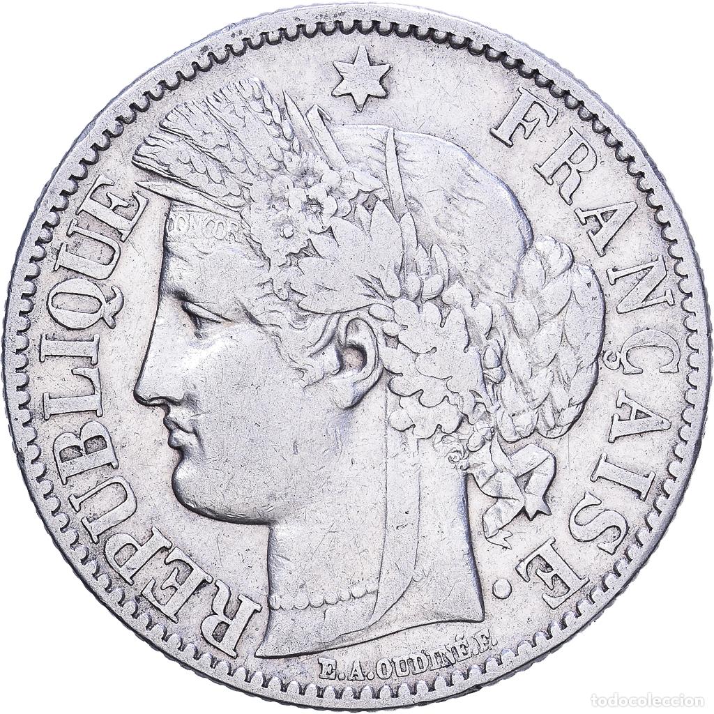 Monedas antiguas de Europa: [#1531337] Francia, 2 Francs, C&eacute;r&egrave;s, 1872, Bordeaux, Plata, MBC, Gadoury:530a