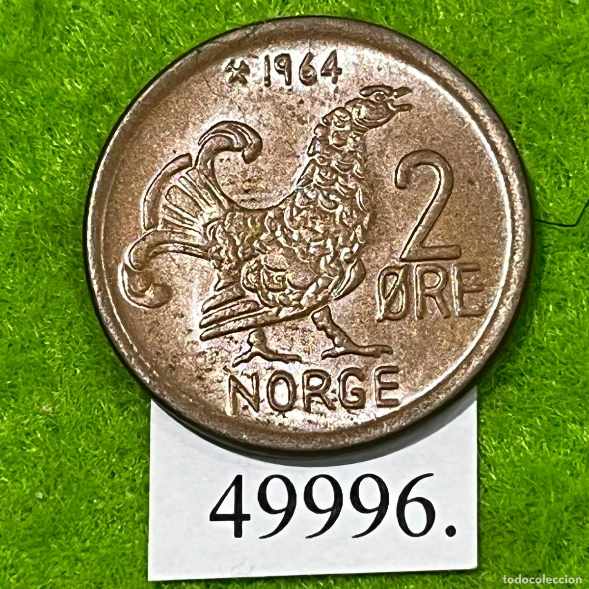 Monedas antiguas de Europa: Noruega 2 ore 1964 ..