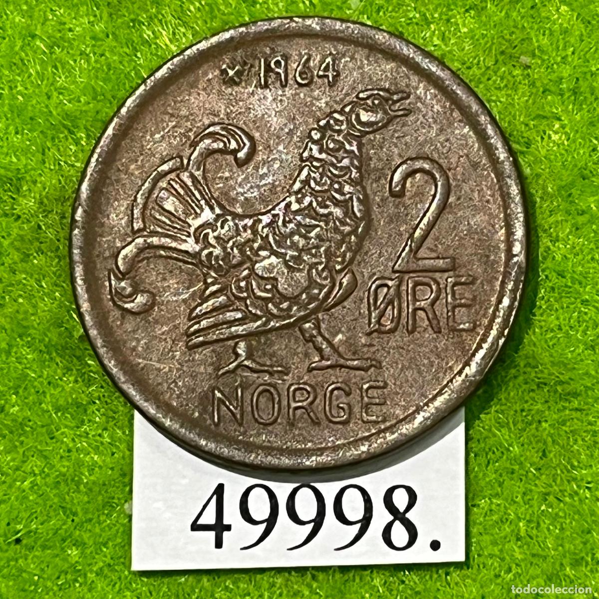 Monedas antiguas de Europa: Noruega 2 ore 1964 ..