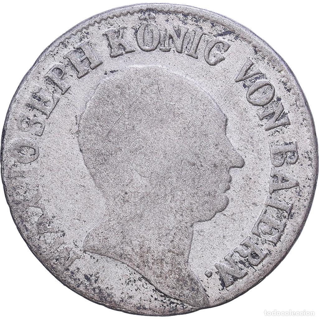 Monedas antiguas de Europa: [#1530920] Kingdom of Bavaria, Maximillian I Joseph, 6 Kreuzer, 1806-1825, Vell&oacute;n, BC+