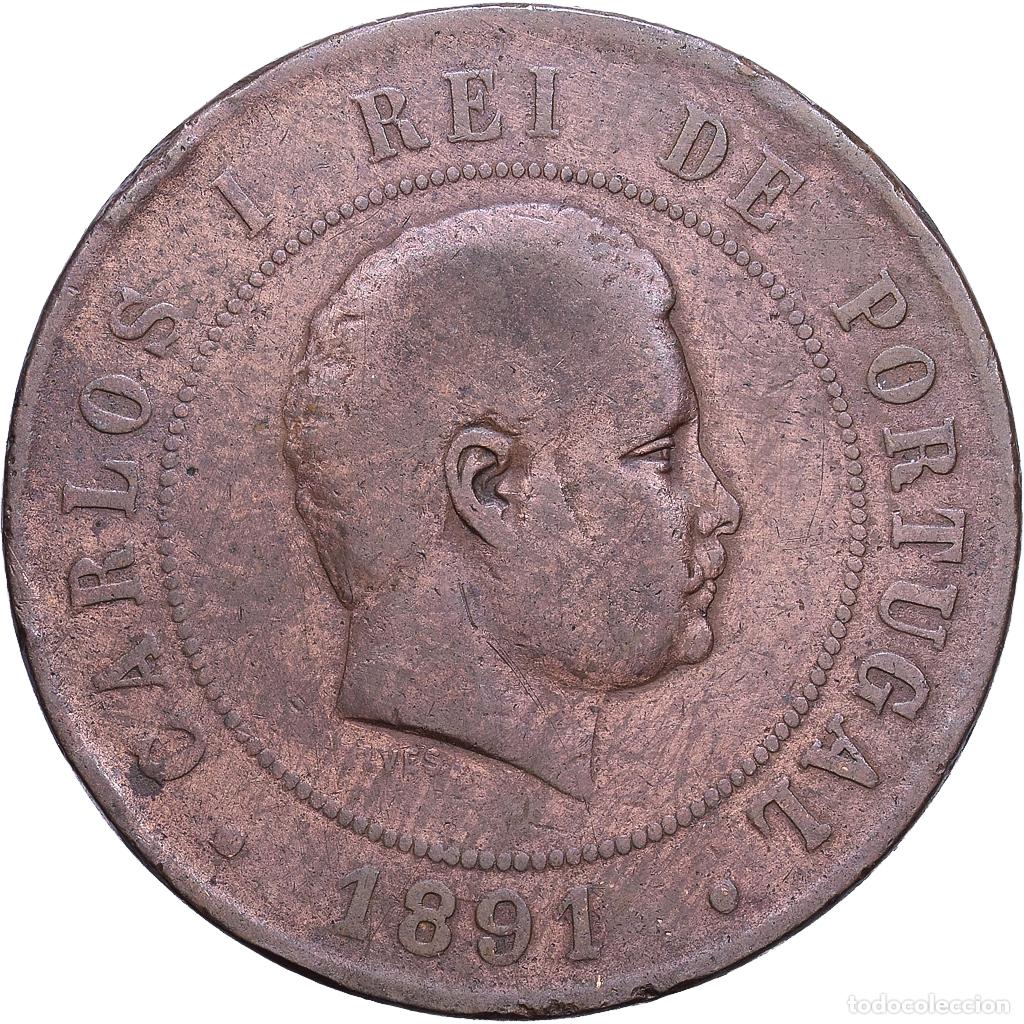 Monedas antiguas de Europa: [#1530717] Portugal, 20 Reis, 1891, Bronce, BC+, KM:533