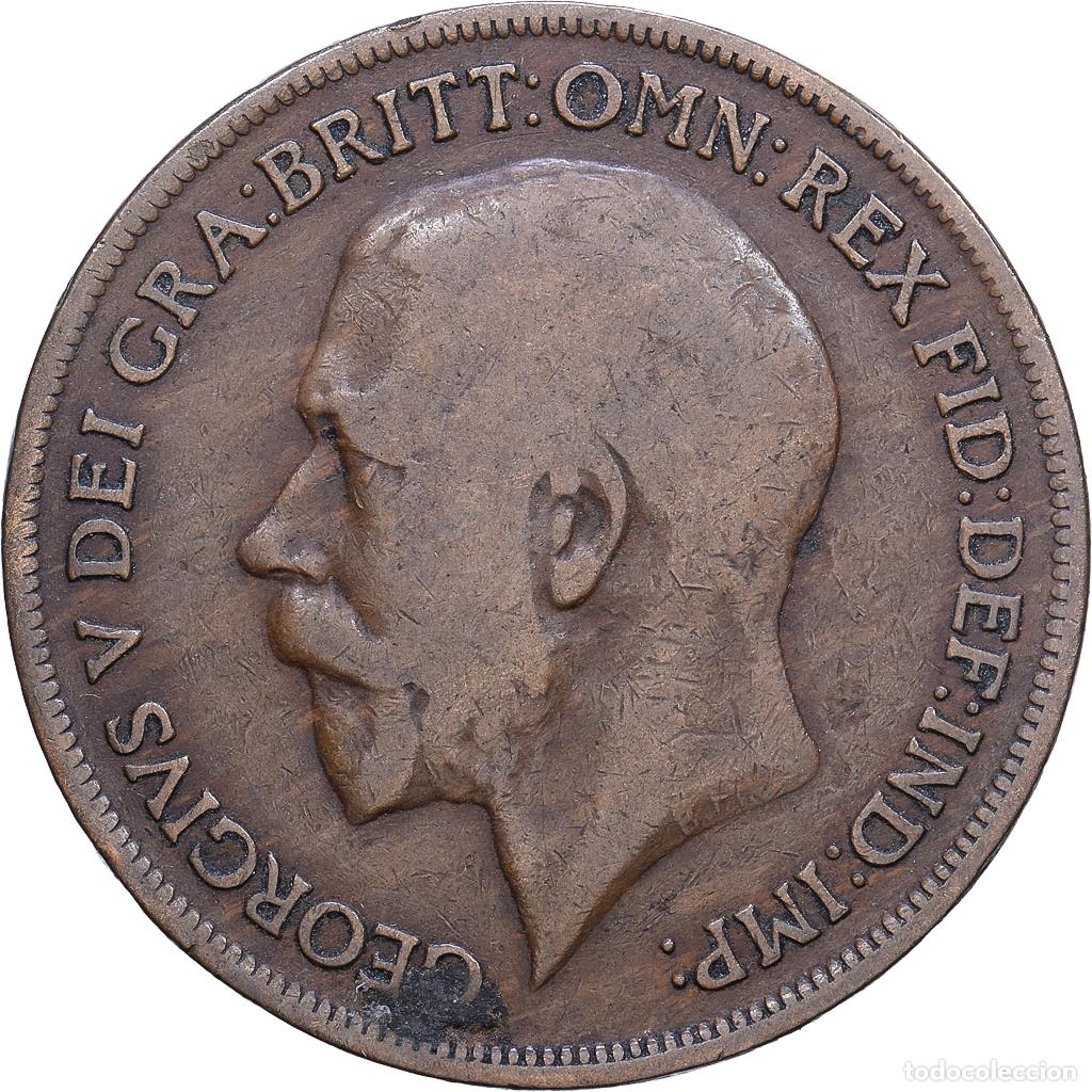 Monedas antiguas de Europa: [#1530739] Gran Breta&ntilde;a, George V, Penny, 1919, London, Bronce, BC+, KM:810