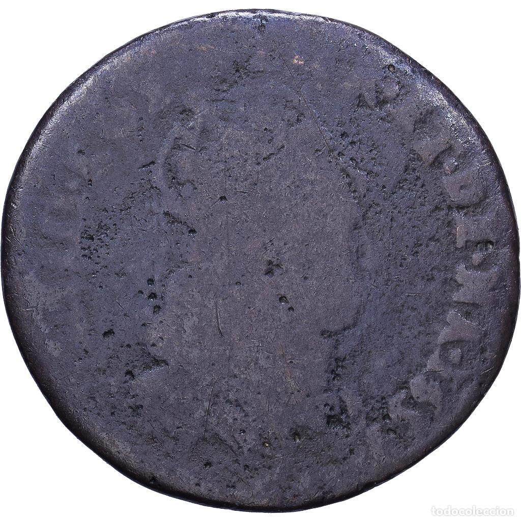 Monedas antiguas de Europa: [#1530581] Francia, Louis XIV, Liard, 1657, Acquigny, Cobre, BC, Gadoury:80
