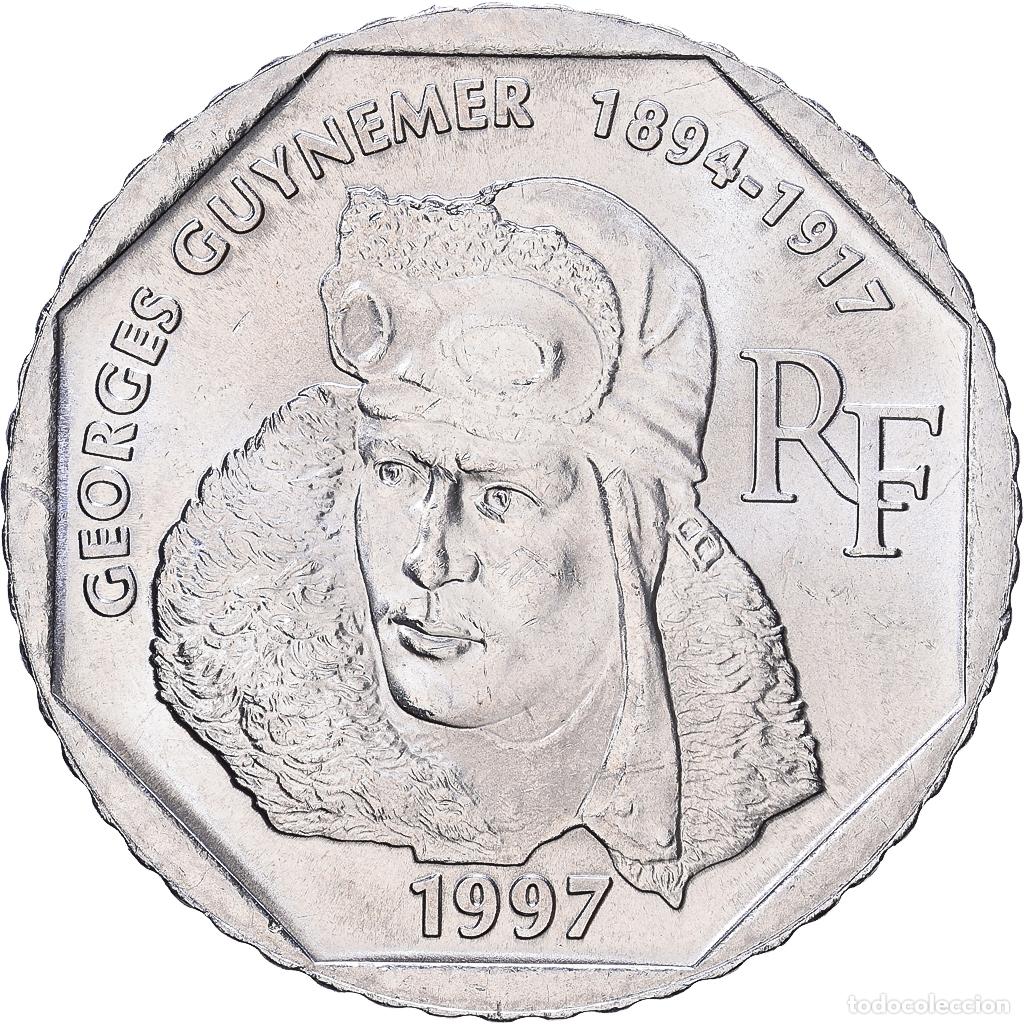 Monedas antiguas de Europa: [#1530608] Francia, 2 Francs, Guynemer, 1997, Paris, N&iacute;quel, SC, KM:1187