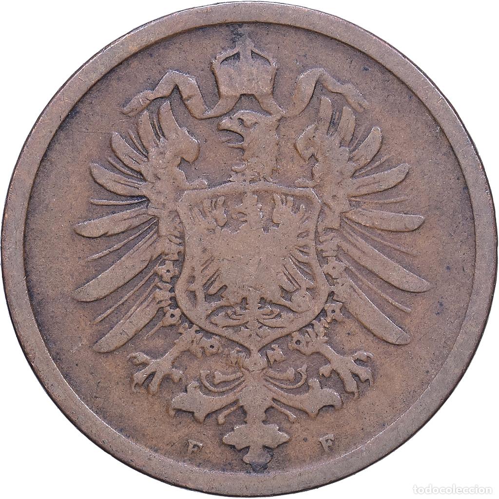 Monedas antiguas de Europa: [#1530762] ALEMANIA - IMPERIO, Wilhelm I, 2 Pfennig, 1874, Stuttgart, Cobre, BC+, KM:2