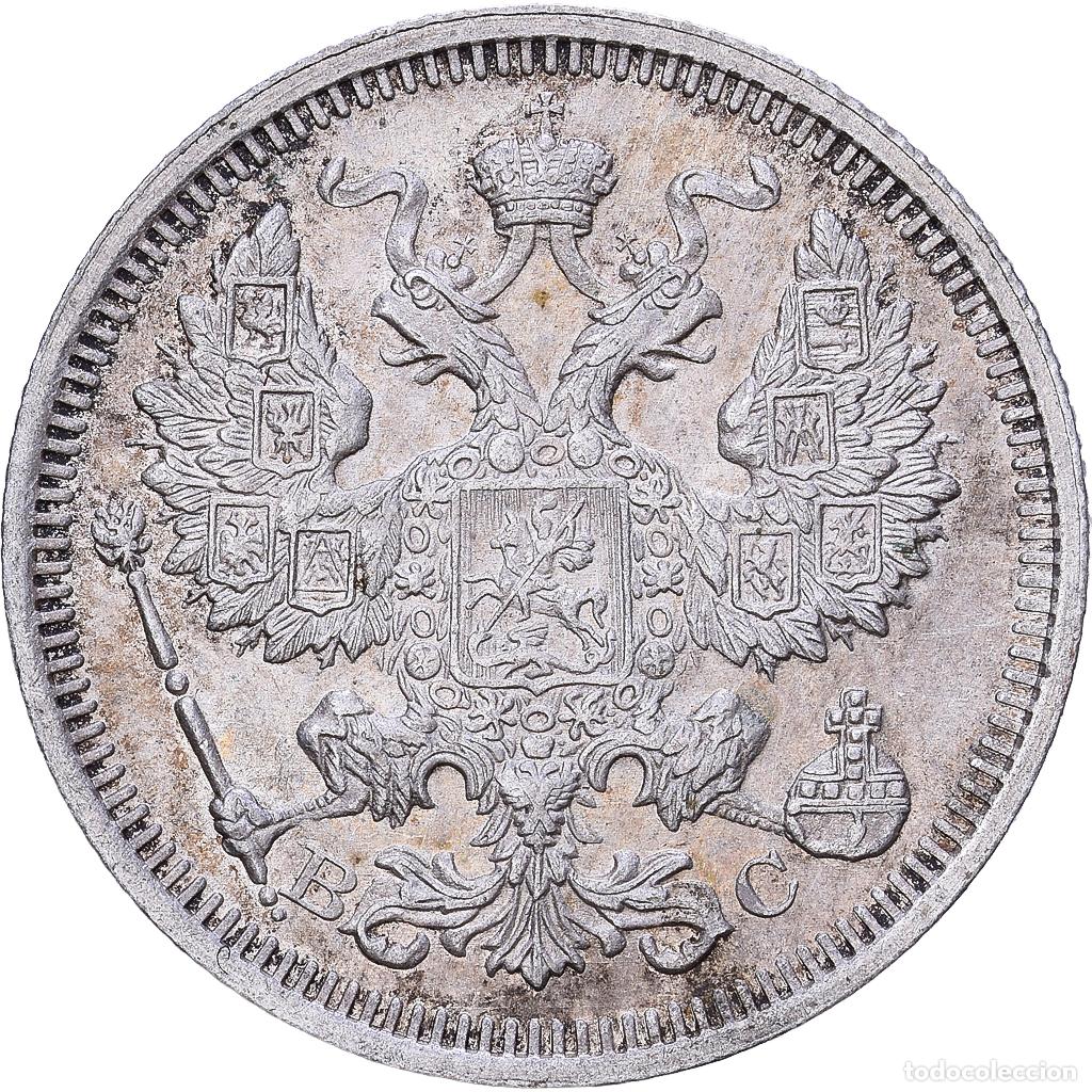 Monedas antiguas de Europa: [#1531228] Rusia, Nicholas II, 20 Kopeks, 1915, Saint Petersburg, Plata, MBC+, KM:22a.2
