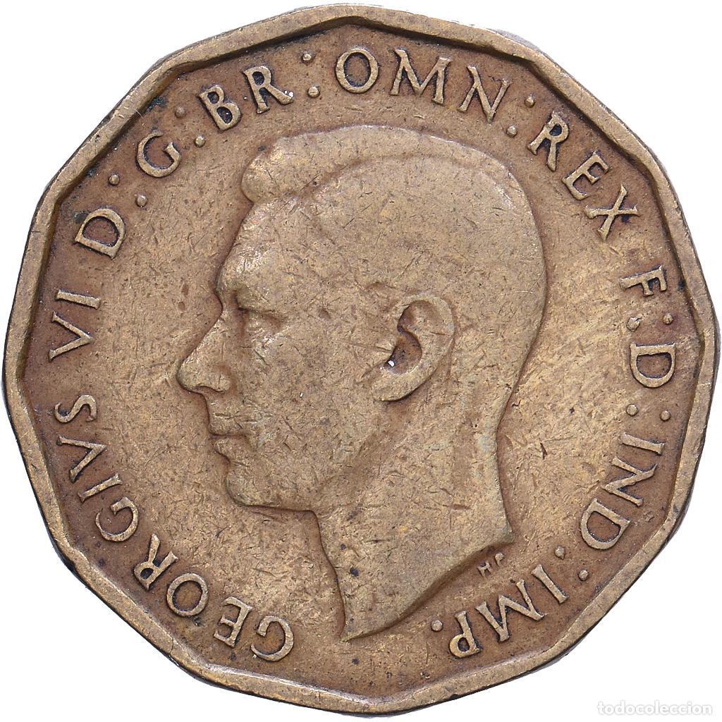 Monedas antiguas de Europa: [#1530977] Gran Breta&ntilde;a, 3 Pence, 1943, Lat&oacute;n, MBC, KM:849